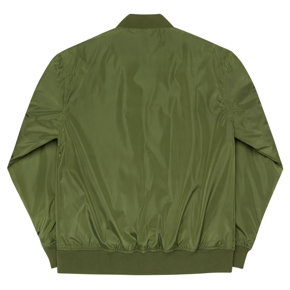 Thumbnail: dancehall cyaan stall - Premium recycled bomber jacket (unisex)