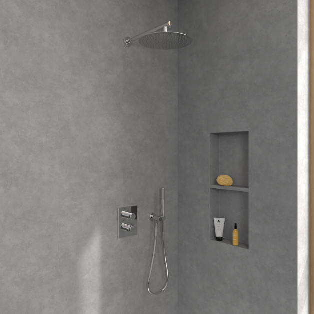 Thumbnail: Universal Showers Rain shower Round, Chrome