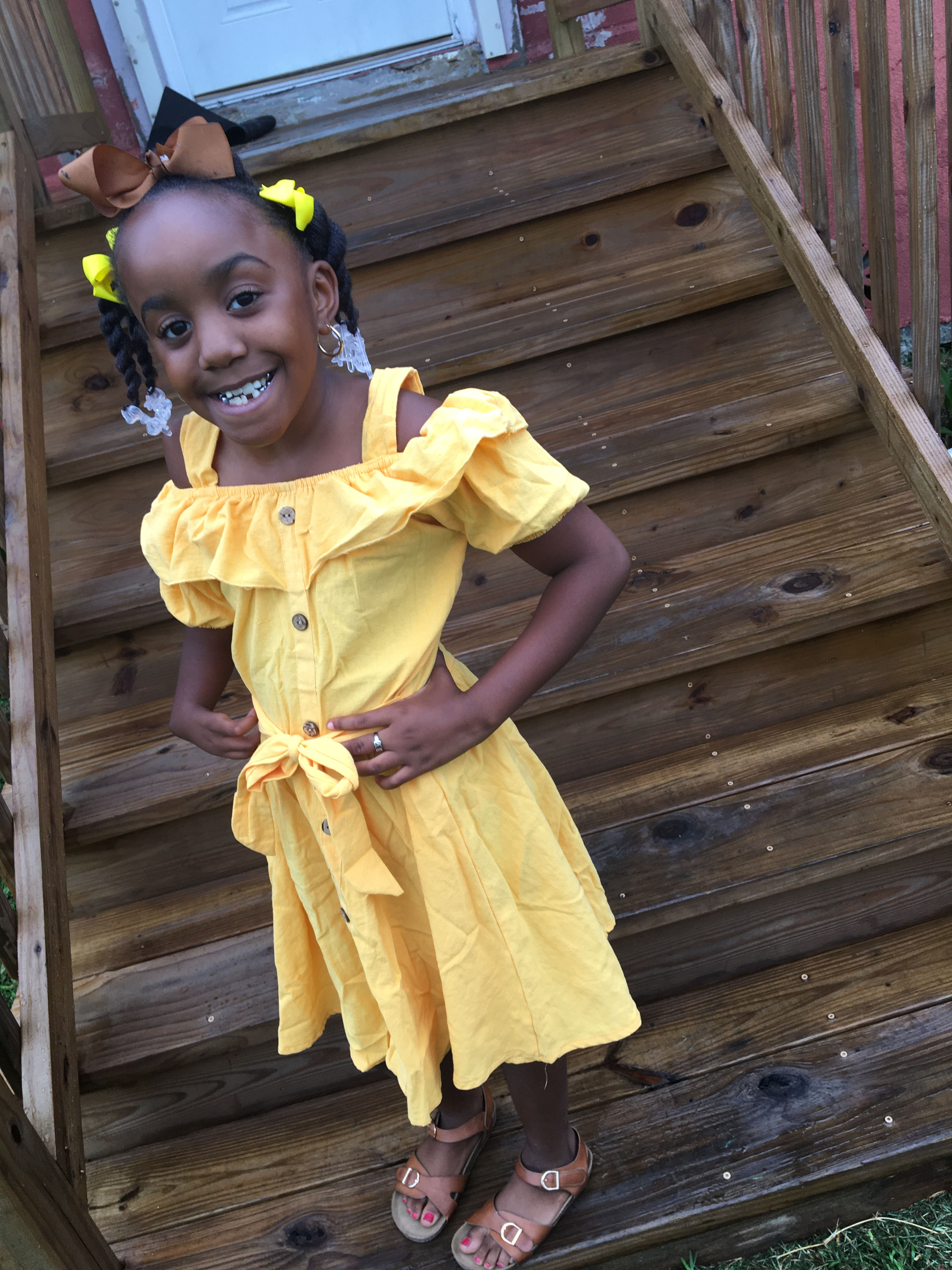 Yellow Off the Shoulder Sundress