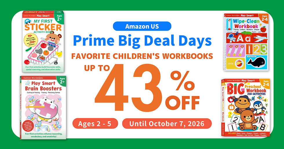 Gakken Prime Big Deal Days 2026 on Amazon US: Up to 43% Off Children’s Workbooks