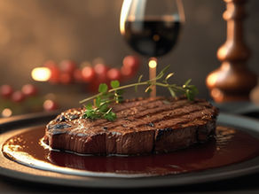 Lombo Grelhado com Molho de Vinho Tinto