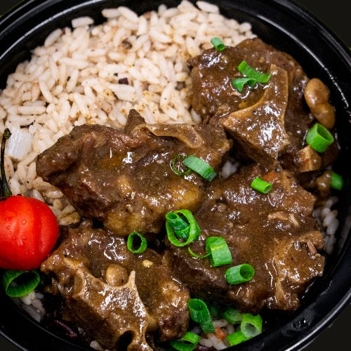 Oxtail with Rice and Peas