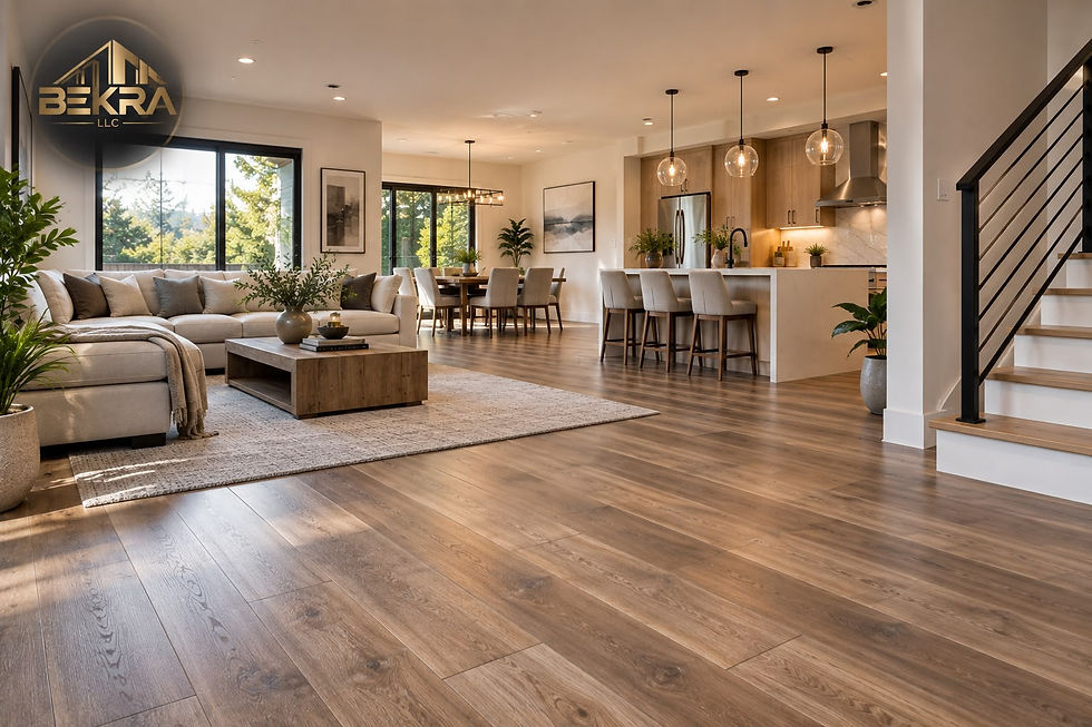 Professional home remodeling and flooring project