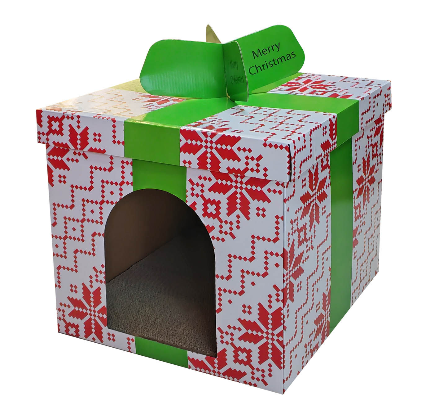 Gift box cat scratch board