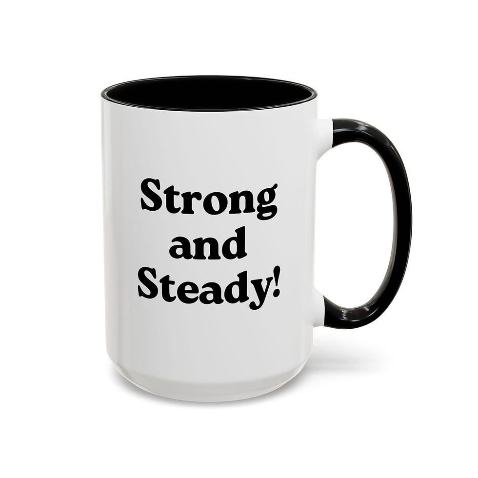 Thumbnail: The Lion and the Elephant Strong and Steady Accent Coffee Mug (11, 15oz)