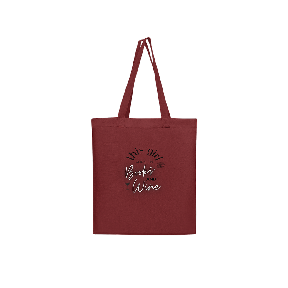 Thumbnail: Wine Woven Texture Tote Bag Linen Like Fabric