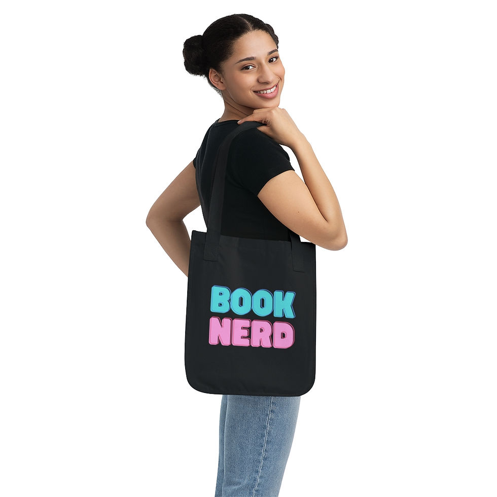 Thumbnail: Book Nerd Organic Canvas Tote Bag