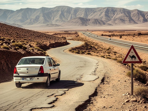 Dacia on a national road