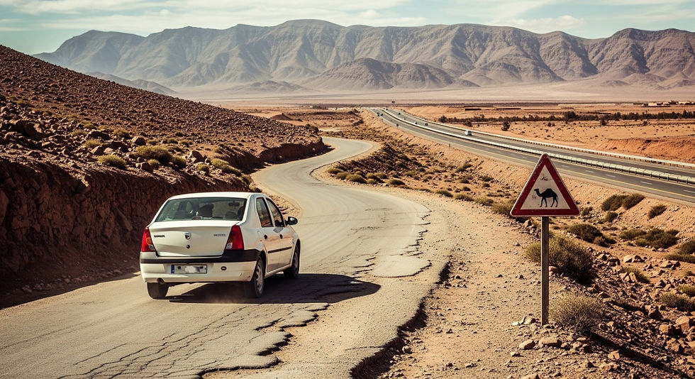 Dacia en una carretera nacional