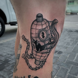 black and grey tattoo, done by tattoo artist Josh White in Cape Town
