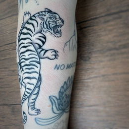 black and grey tattoo, done by tattoo artist Josh White in Cape Town