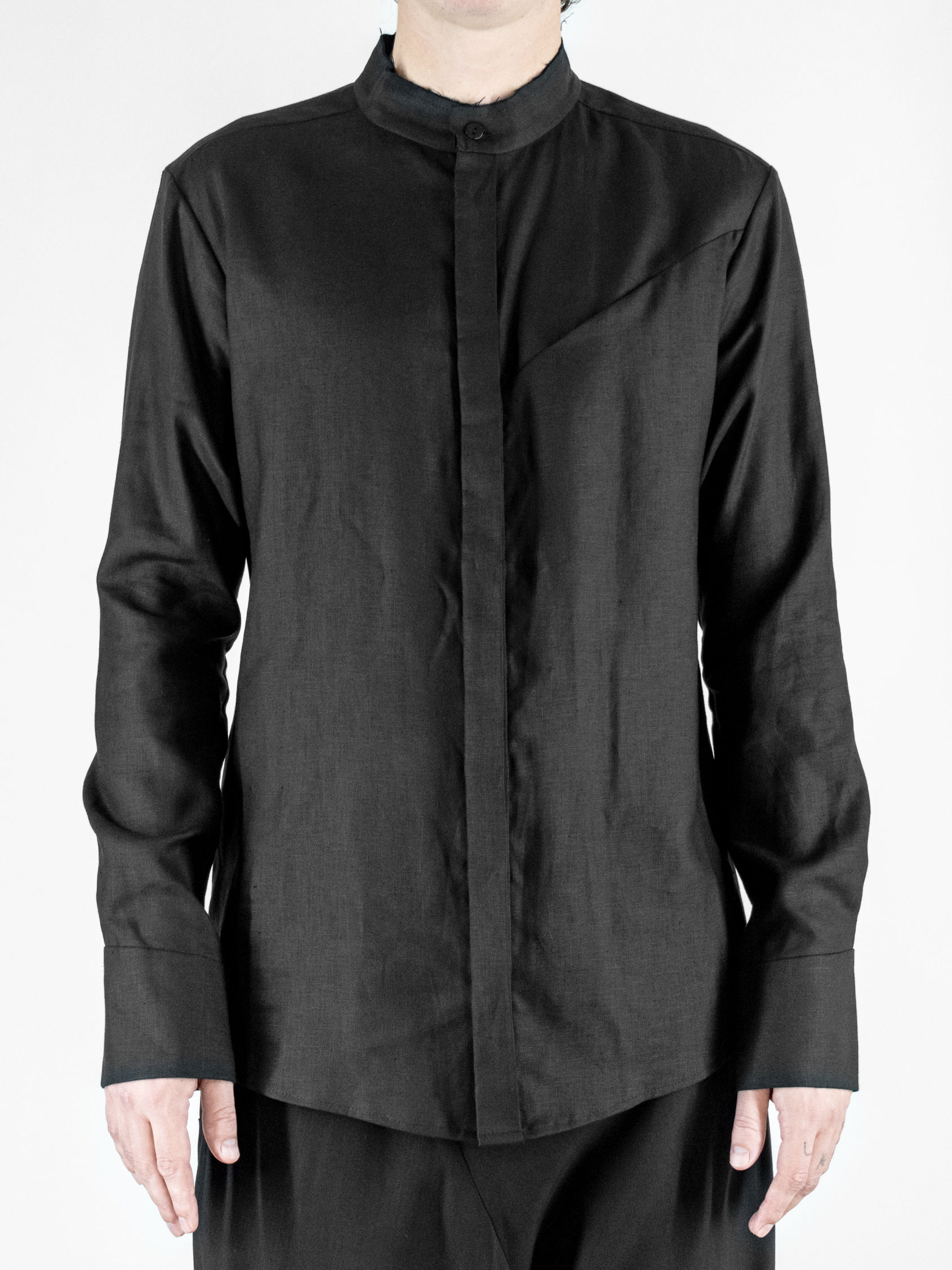 AK BUDAPEST shirt | linen | black