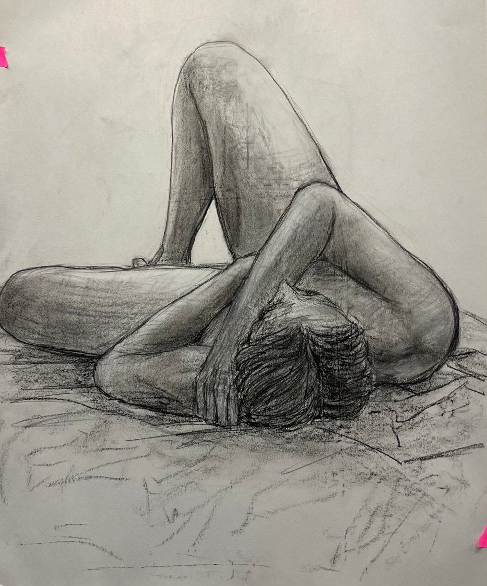 Charcoal study of woman (1)