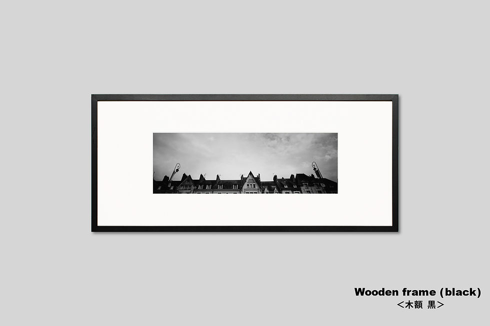 サムネイル： フランス,写真,モノクロ,オリジナルプリント,インテリア,風景,建築,屋根,インテリアフォト,横長,アート,額入り,額装,IGREBOW,GallerySB,フォトフレーム,おしゃれ,モダン,壁掛け,壁飾り,プレゼント
