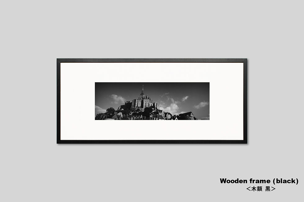 サムネイル： モンサンミッシェル,インテリア,写真,IGREBOW,額装,風景,横長,フランス,インテリアフォト,アート,額入り,オリジナルプリント,モノクロ,アートフレーム,フォトフレーム,おしゃれ,モダン,壁掛け,壁飾り,装飾,ウォールアート,新築祝い