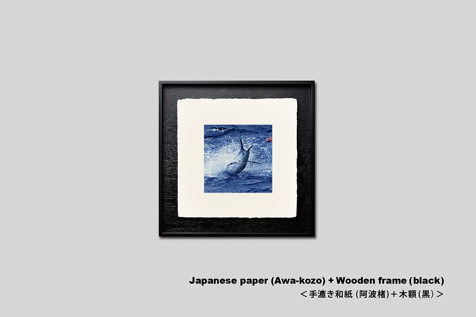サムネイル： 手漉き和紙,写真,海,魚,カジキ,ジャンプ,釣り,インテリアフォト,アートフレーム,正方形,和室,壁掛け,壁飾り,装飾,オリジナルプリント,フォトフレーム,プレゼント
