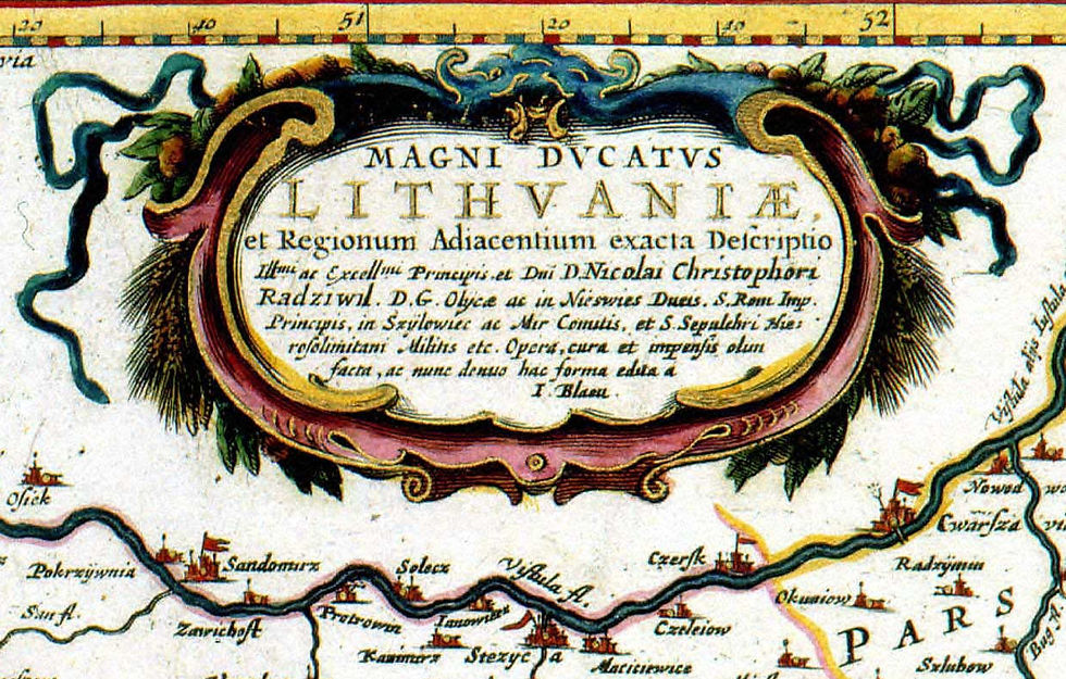 1st State: 1648-95 Willem Blaeu: "MAGNI DVCATVS LITHVANIÆ..." 44 x 52 cm. National Library of the Netherlands: https://www.kb.nl/en