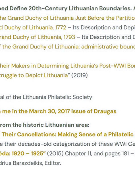 "The Maps and Mapmakers that Helped Define 20th-Century Lithuanian Boundaries." 