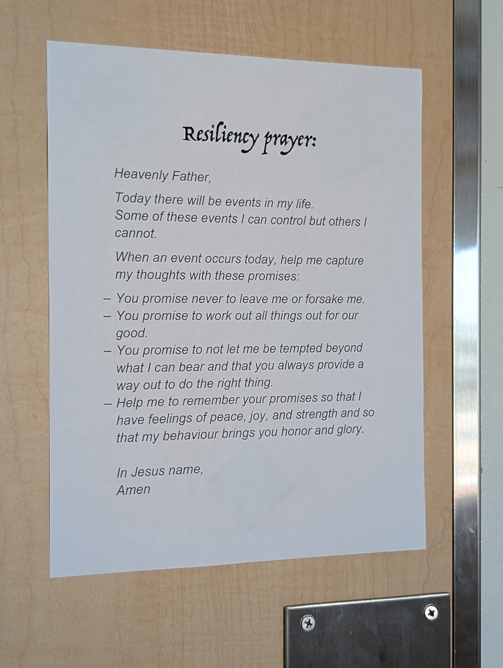 The Resiliency Prayer and other things to be thankful for
