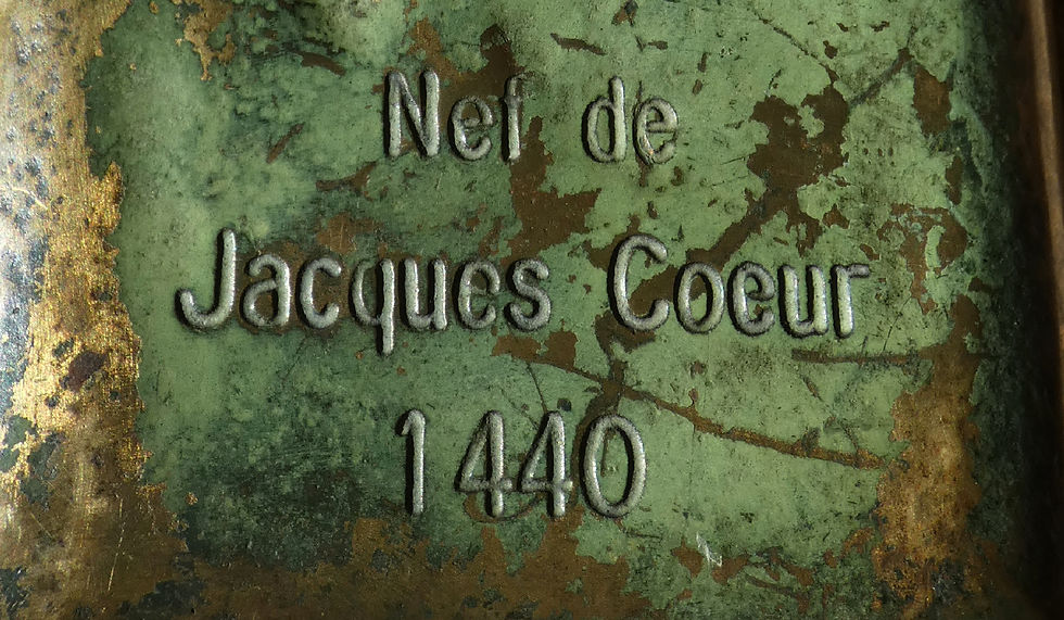 Miniature : Bronze Medieval Galleon Tray