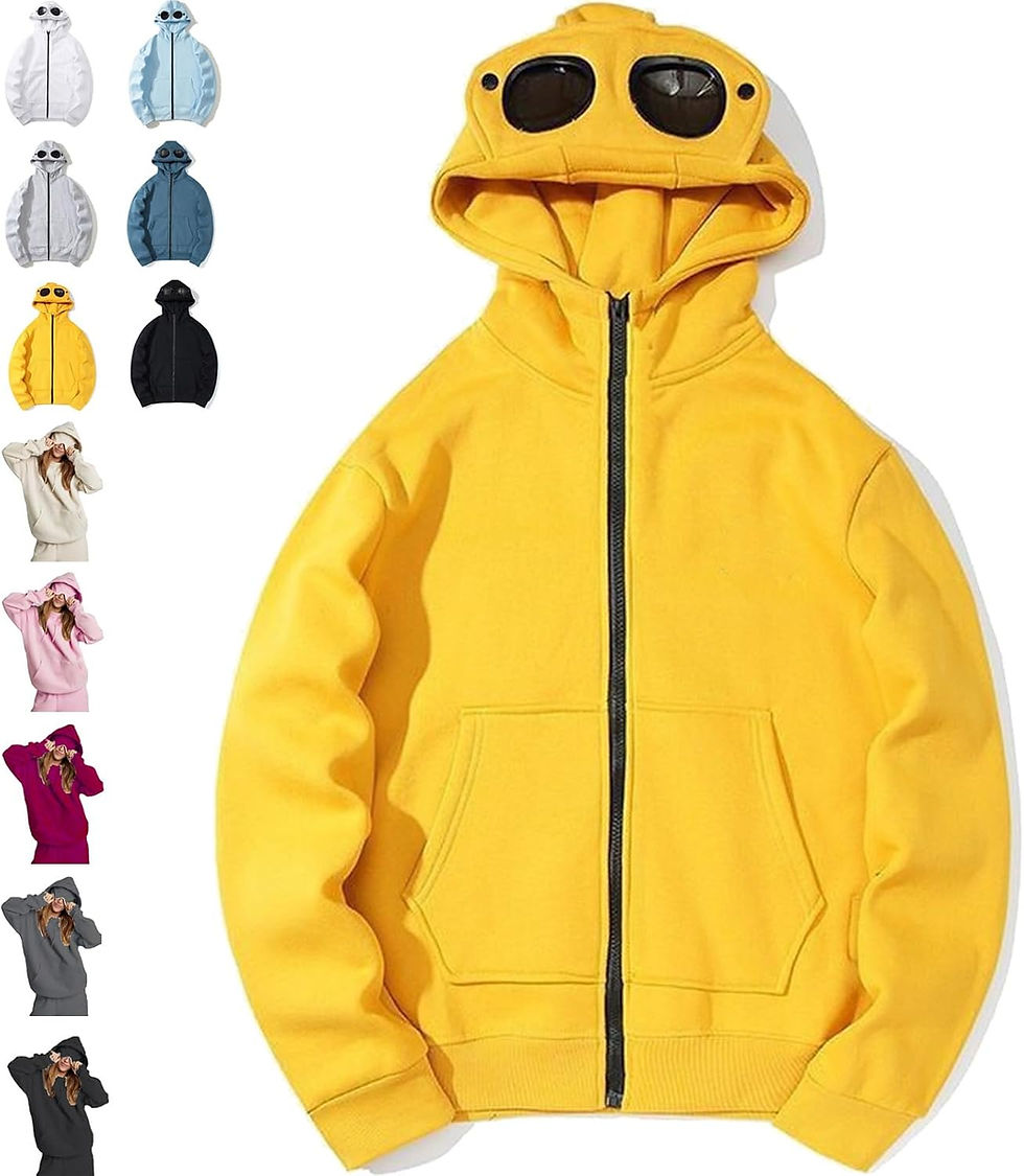 Hoodie with Eye Mask, Travel Hoodie, Zipper Closure, Unisex, for Travel, Office