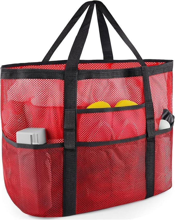 Mesh Beach Bag - Large Tote Bag for Family, Toys & Vacation Essentials