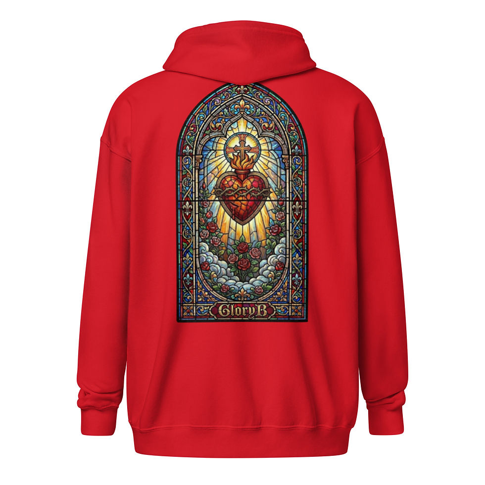 Thumbnail: GloryB Sacred Heart Cathedral Unisex heavy blend zip hoodie
