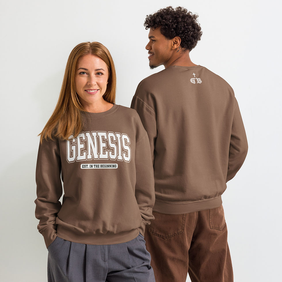 Thumbnail: GloryB Genesis Unisex garment-dyed fleece crewneck sweatshirt
