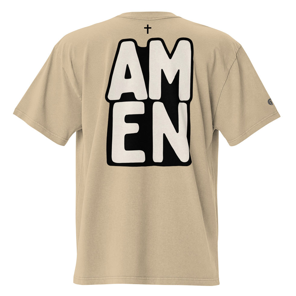 Thumbnail: GloryB AMEN Oversized faded t-shirt