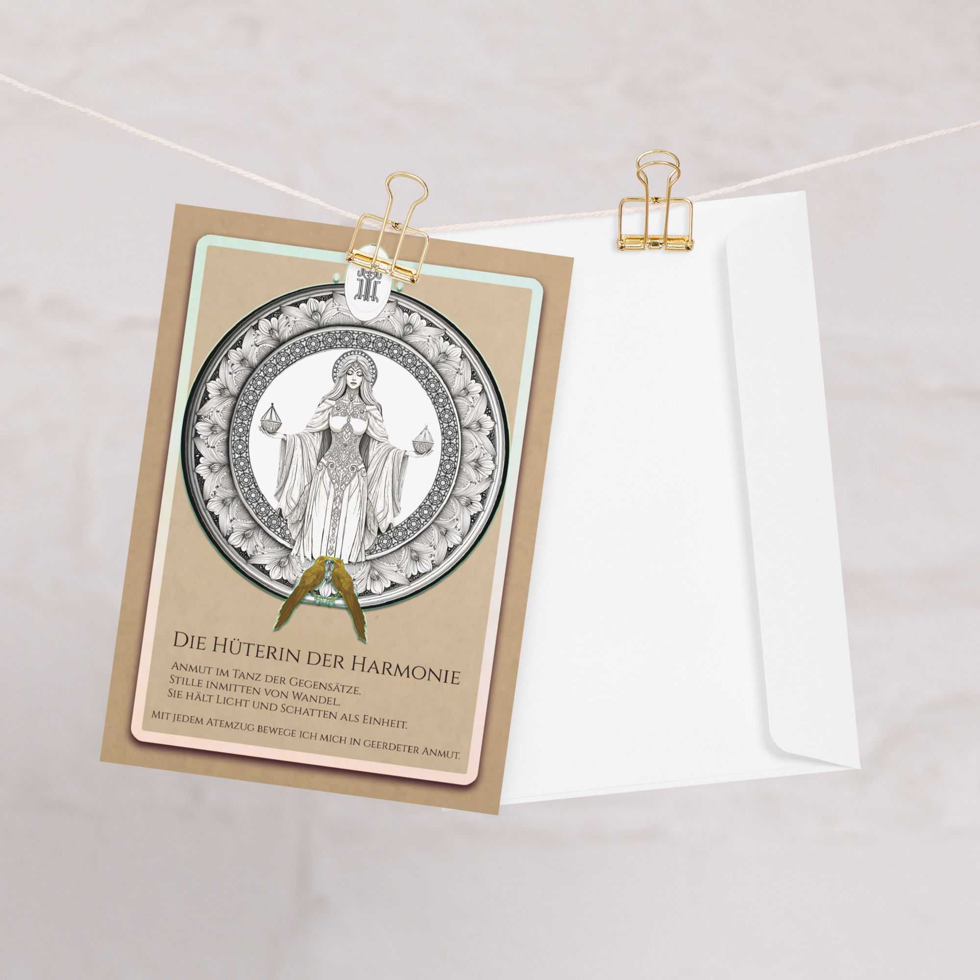 Hüterin der Harmonie – Grußkarte mit Umschlag