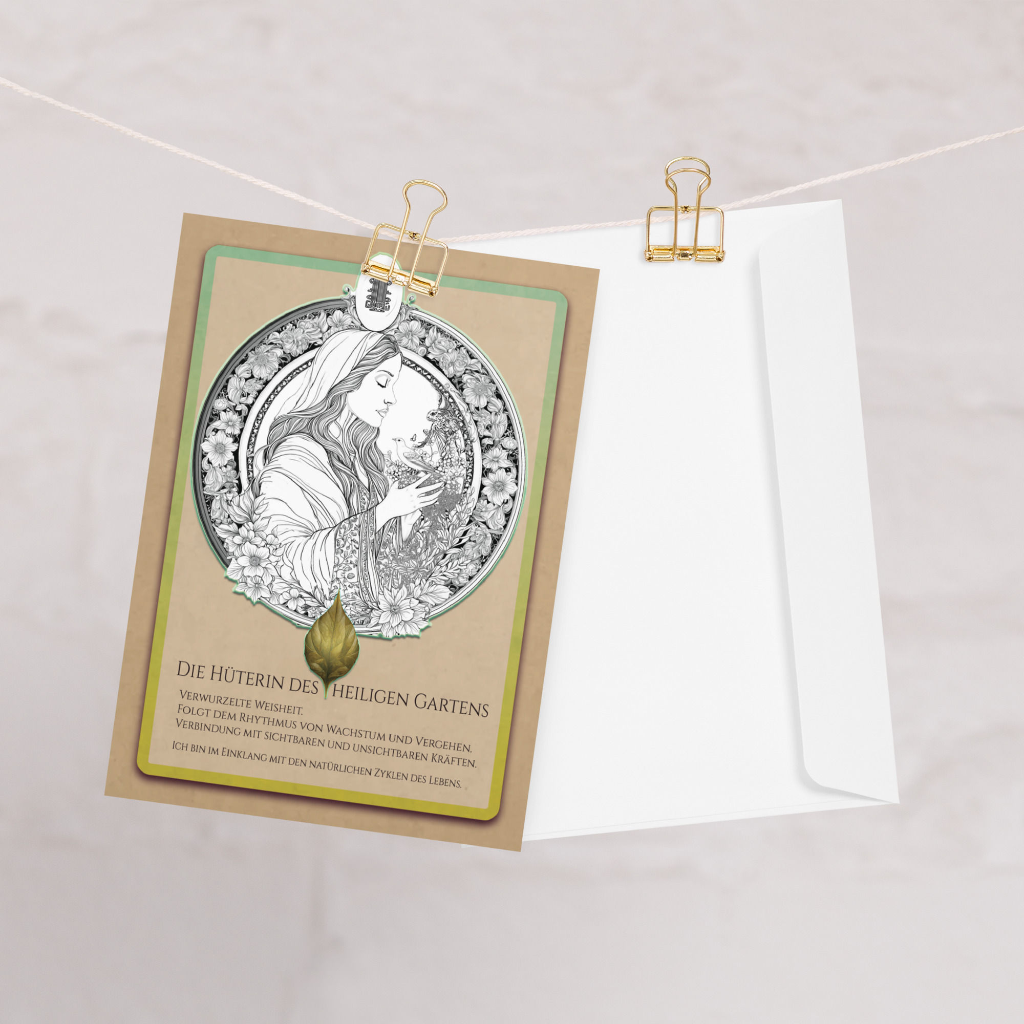 Die Gärtnerin – Grußkarte mit Umschlag
