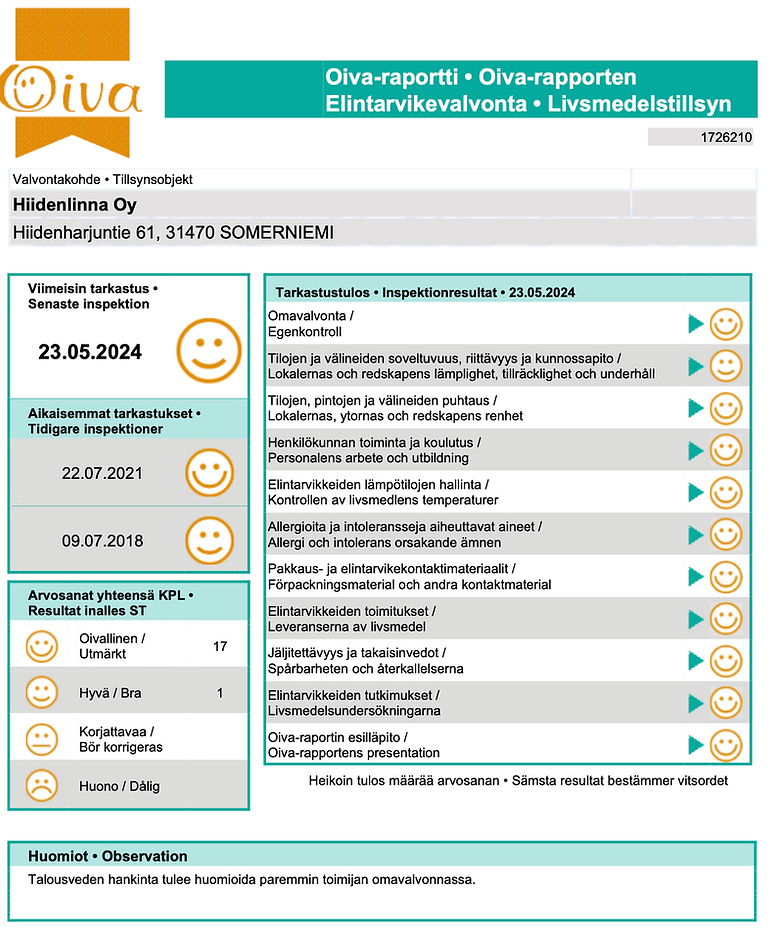 Oiva raportti 2024 Hiidenlinna