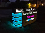 Roselli Plaza Directory Monument, Multi-Tenant Monument Sign