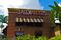 J alexander's channel letter sign installation