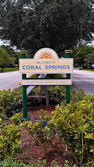 Welcome to Coral Springs Park Sign