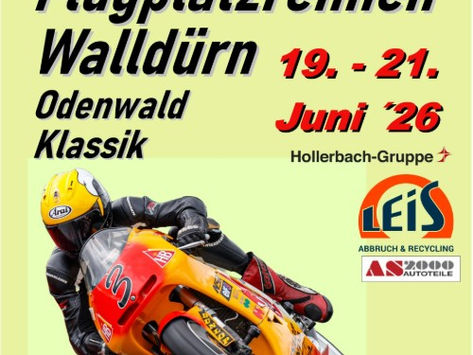 Flugplatzrennen Walldüren - Odenwald Klassik, 19. - 21. Juni 2026 - noch freie Plätze