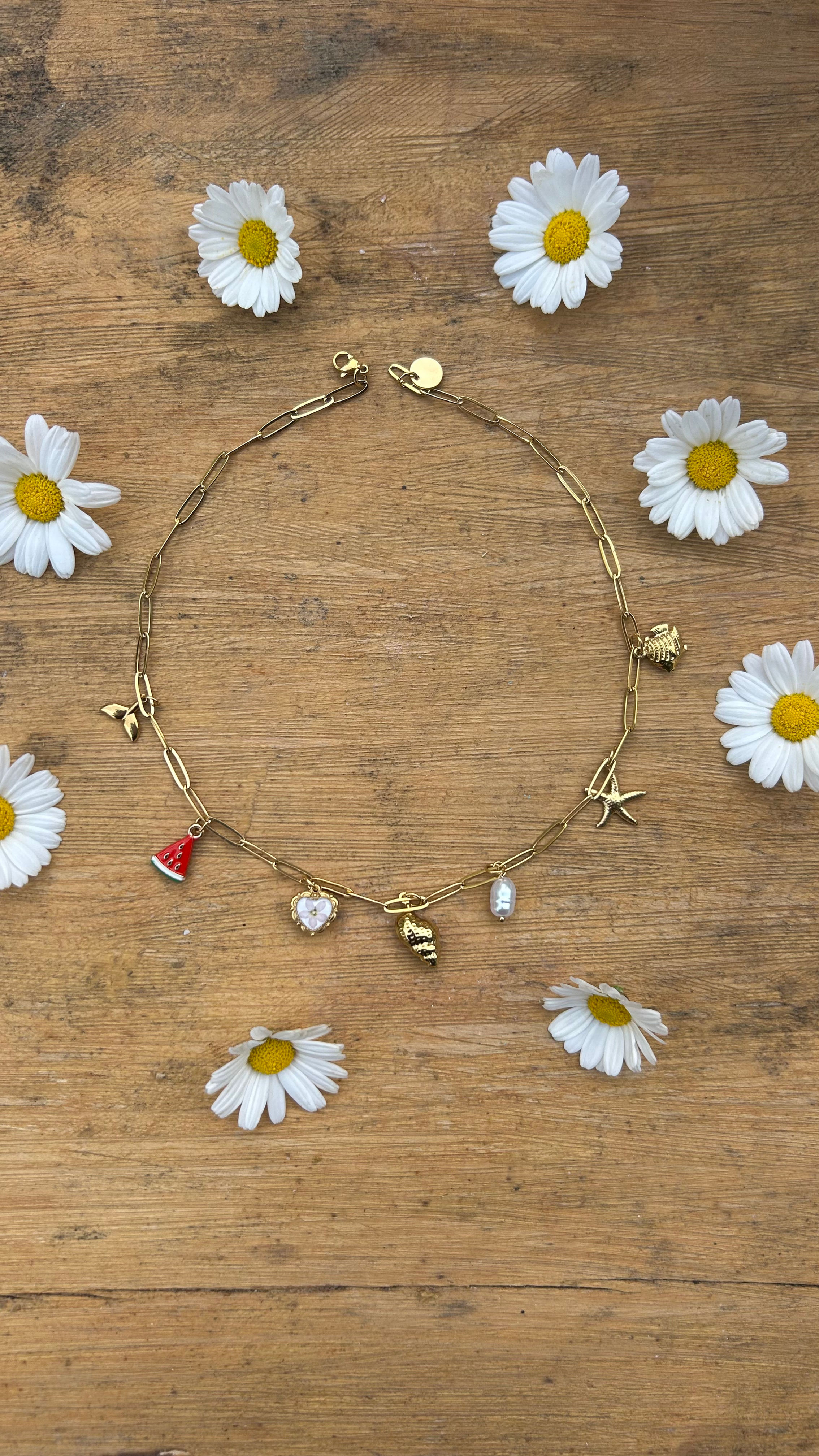Collana charms Nontiscordardimè