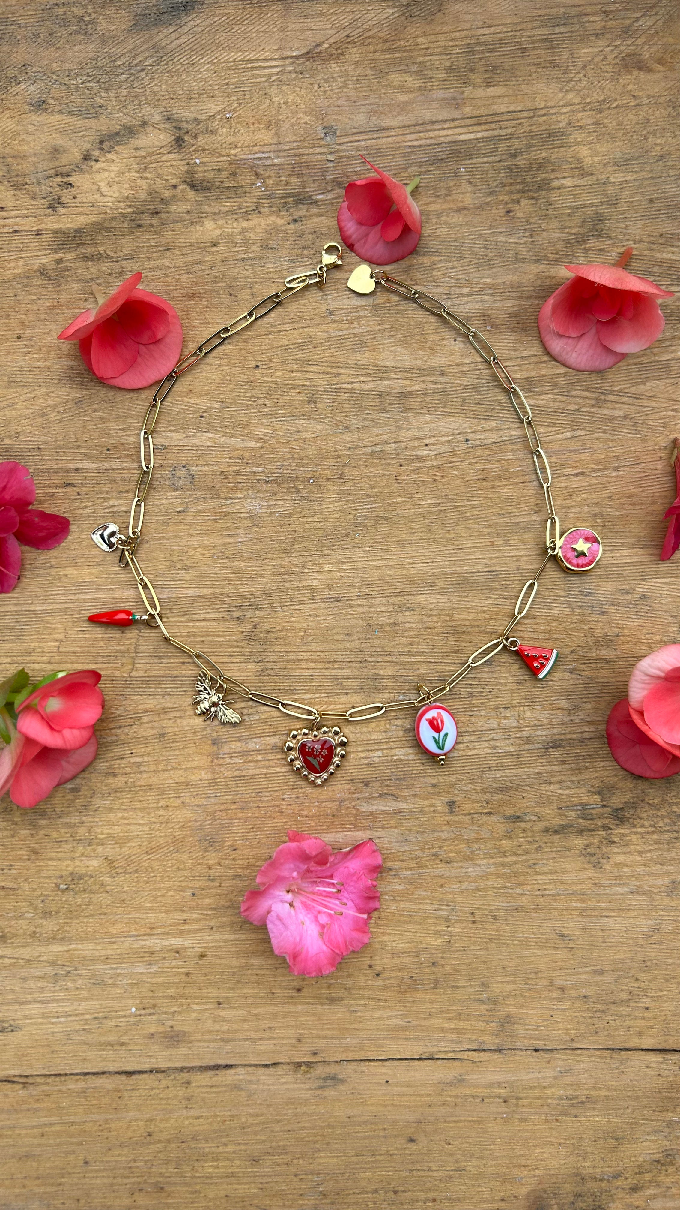 Collana charms Carota selvatica