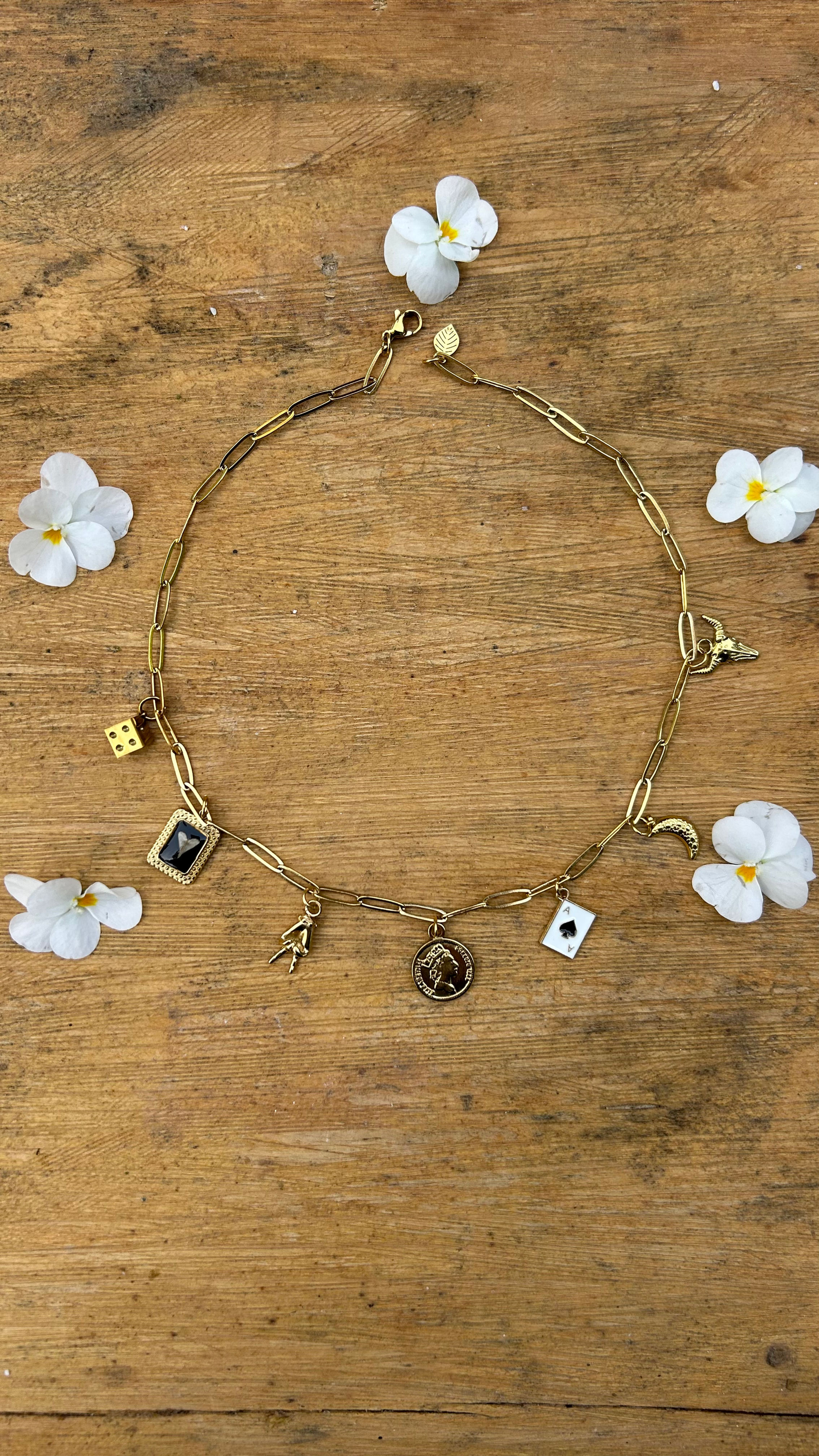 Collana charms Borsa del pastore