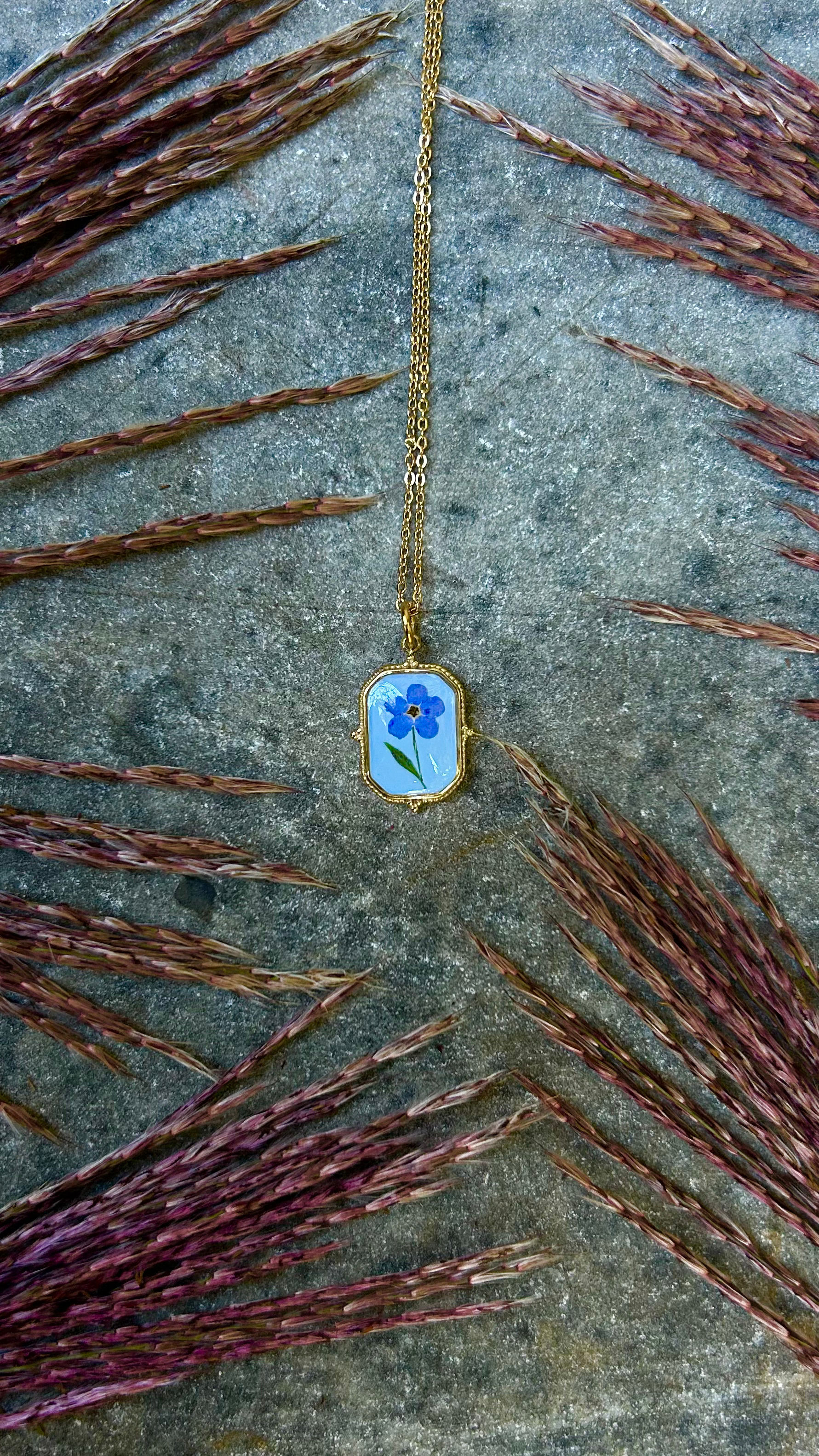 Collana con Nontiscordardimè