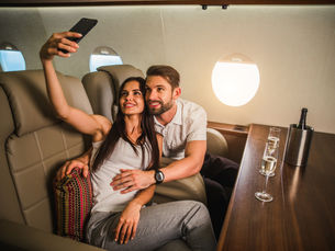 What sort of people fly in private jets?