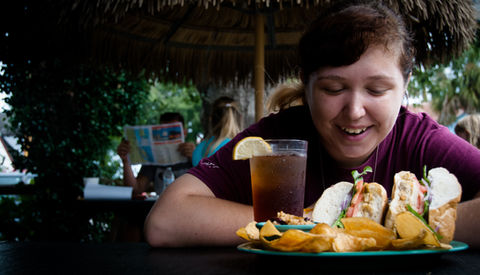 sandwich meal with beverage
