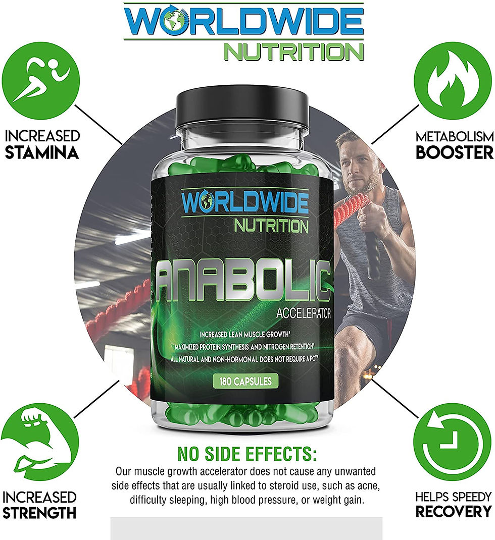 Thumbnail: Worldwide Nutrition Anabolic Accelerator Supplement- 180 ct.