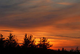 coucher de soleil au domaine de la monadiere