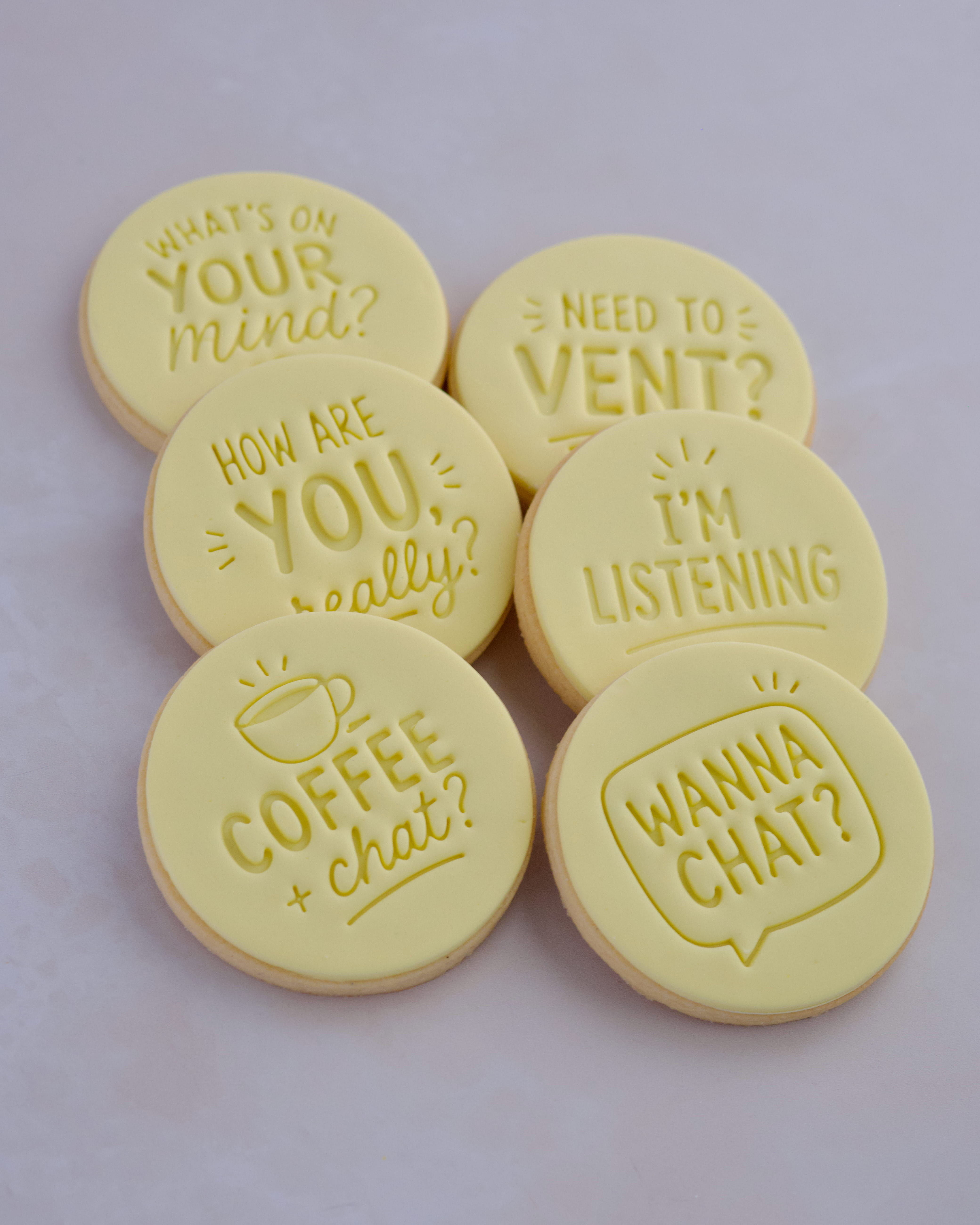 R U OK? Day conversation starter sugar cookies