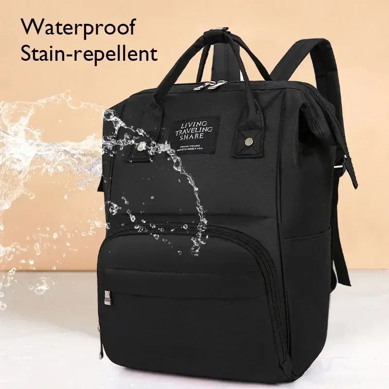 Thumbnail: Large Waterproof Diaper Backpack with Multiple Compartments for Moms
