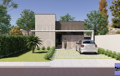 Projeto e planta de casa com 2 quartos