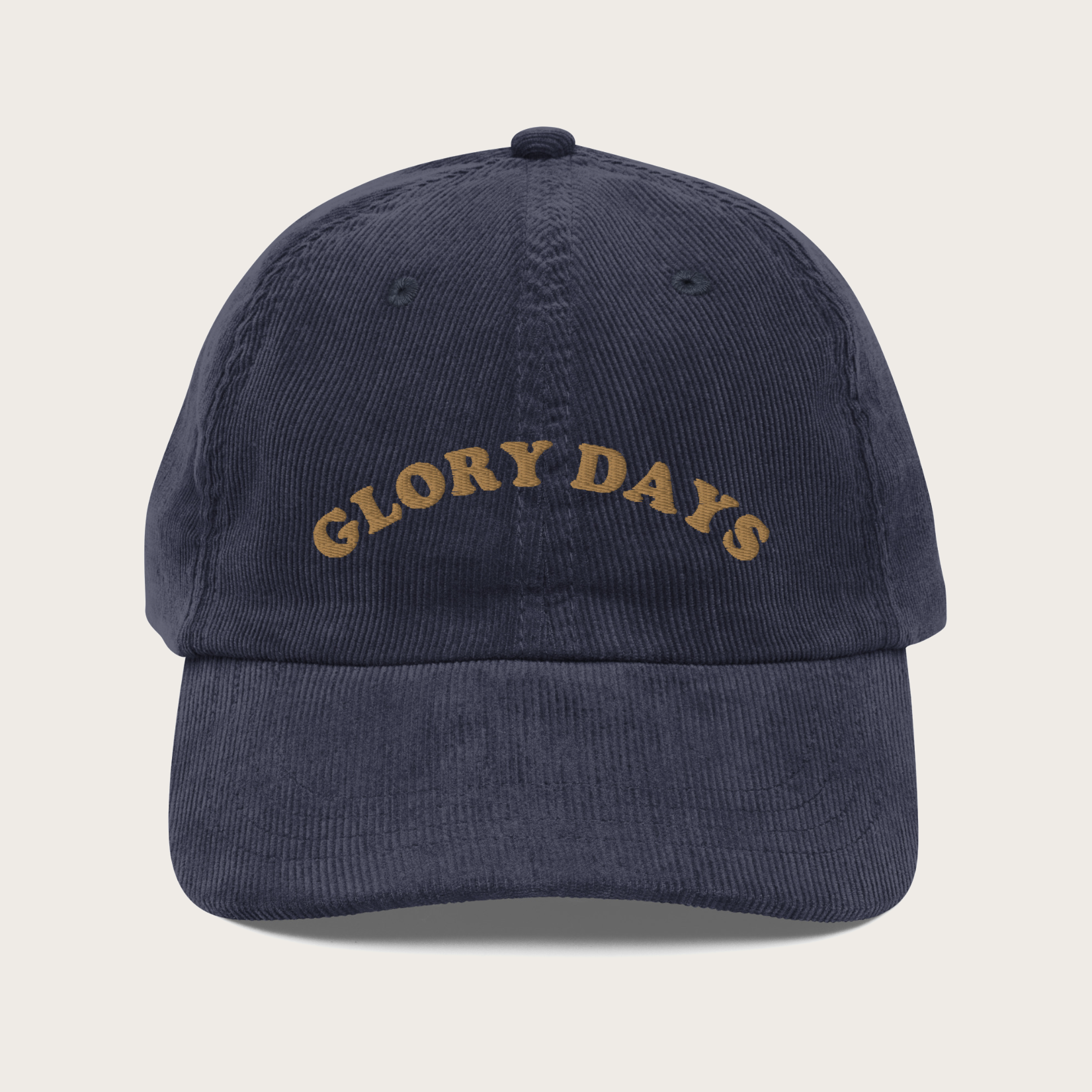 "Glory Days" Navy Corduroy Cap