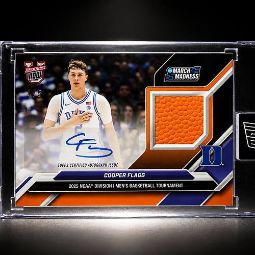 💥COOPER FLAGG💥 (3/5) 2025 Topps Now AUTOGRAPH MATERIAL NUMBERED REDEMPTION 2AR