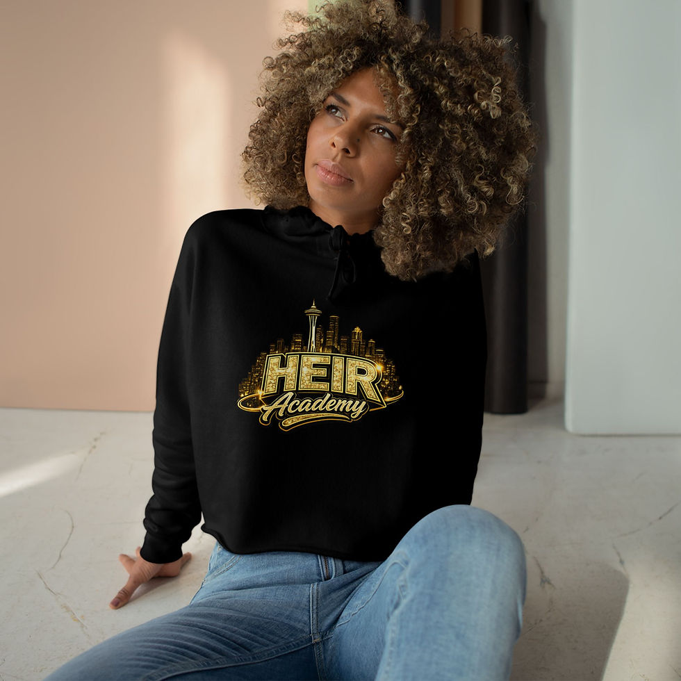 Thumbnail: HEIR Academy City skyline Cropped Hoodie